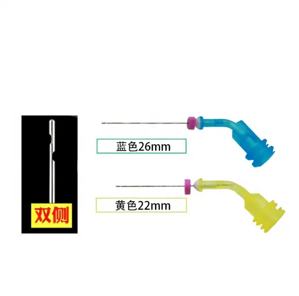 dental disposable safe sterile pre-curved flushing Irrigation needle tip